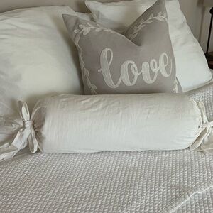 White Bolster Pillow